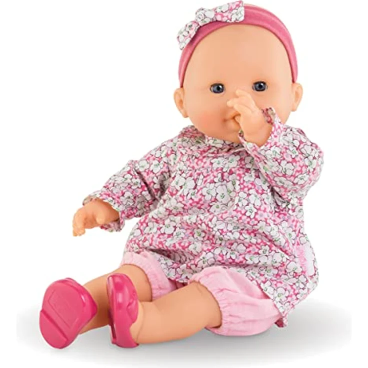 Corolle 9000130310 - Mon Grand Poupon Louise, Weichkörperpuppe, Schlafaugen, kann sitzen und Daumenlutschen, Vanilleduft, 36cm, ab 2 Jahren – Bild 3