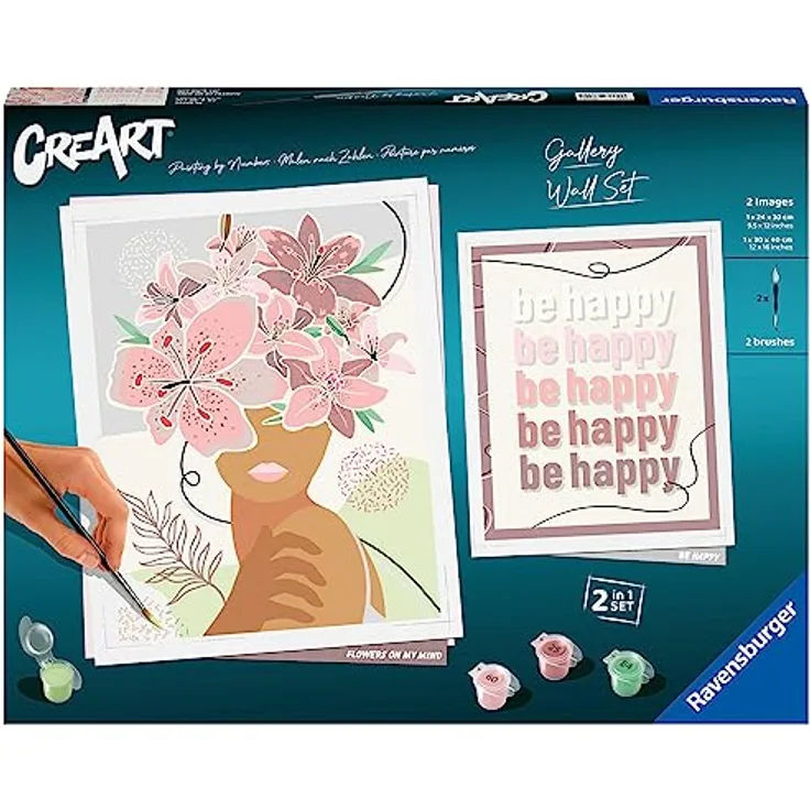 Ravensburger CreArt - Malen nach Zahlen 23849 - Amazon Exclusive Gallery Wall Set - ab 12 Jahren