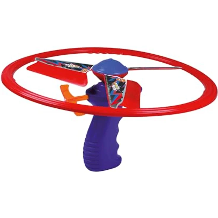 Paul Günther 1646 - Fliegender Rotor Power Spin, inkl. Schnellstarter mit Power-Zug, für Kinder ab 6 Jahren, Propeller-Spiel kehrt zurück wie ein Boomerang, ca. Ø 26,5 cm – Bild 1