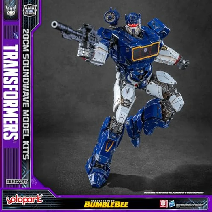 YOLOPARK Transformers: AMK PRO Soundwave & Ravage Actionfigur, 20 cm, inklusive LED-Beleuchtung und umfangreichen Waffen & Zubehör – Bild 4
