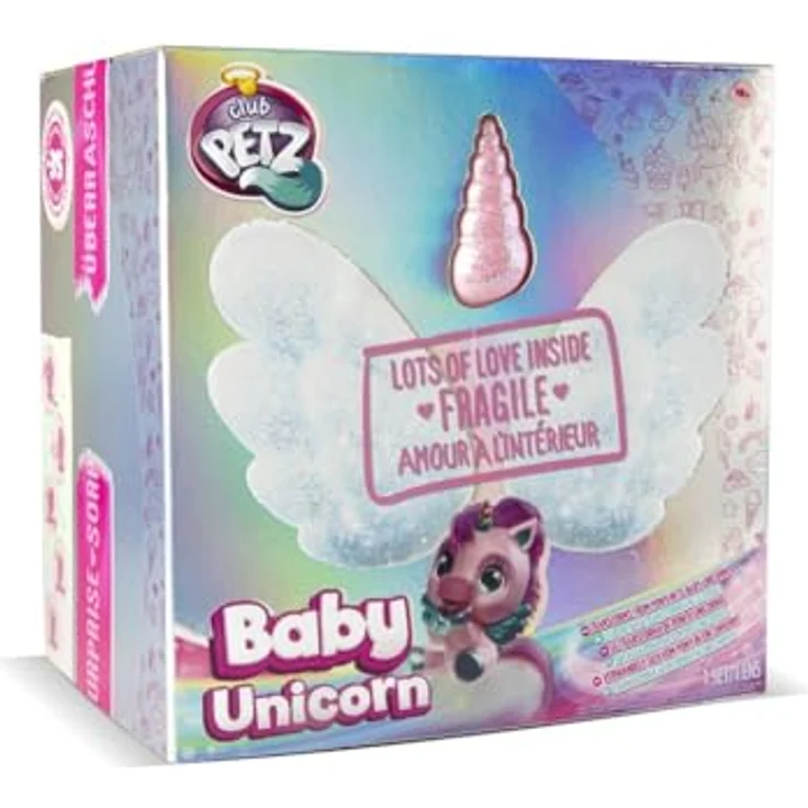 Club Petz MY BABY UNICORN, Funktionsplüsch Einhorn Pony mit 12 Überraschungen, 3 Modelle, inkl. Adoptionszertifikat, Höhe: 27 cm, ab 3 Jahren – Bild 2