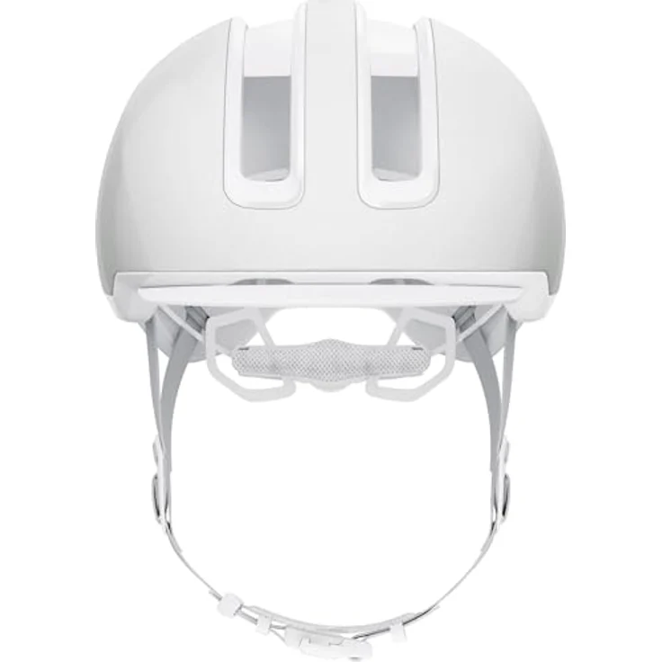 ABUS Urban Helm HUD-Y - mit magnetischem, aufladbarem LED-Rücklicht & Magnetverschluss - Cooler Fahrradhelm für den Alltag - für Damen und Herren - Weiß (puristic), Größe L – Bild 3