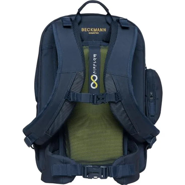Beckmann Norway Schulrucksack Sport Air, ergonomischer Rucksack mit 30 Liter Volumen, grün, wasserabweisendes Material aus recycelten PET-Flaschen – Bild 4