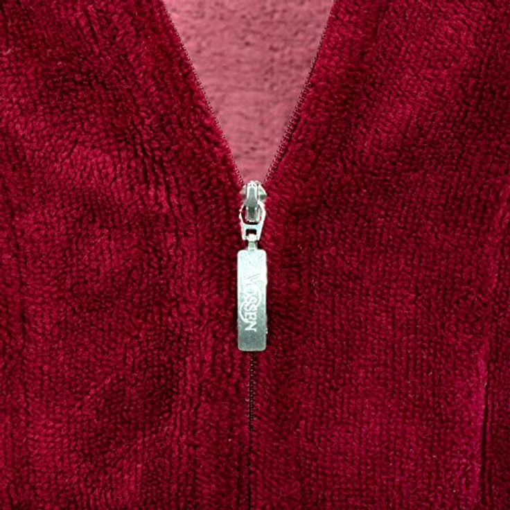 Vossen Bademantel Damen Kurzmantel Palermo mit Kapuze, burgundy, hautfreundlich und strapazierfähig – Bild 6