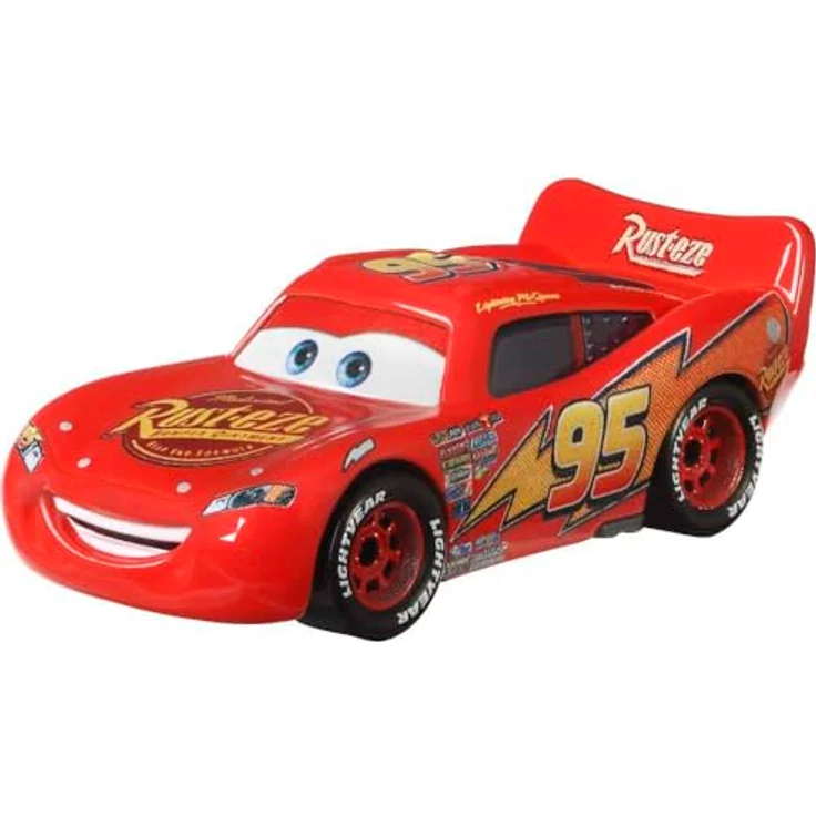 Auswahl Fahrzeuge Racing Style | Disney Cars | Die Cast 1:55 Auto | Mattel Lightning McQueen Rust-Eze Sign – Bild 2