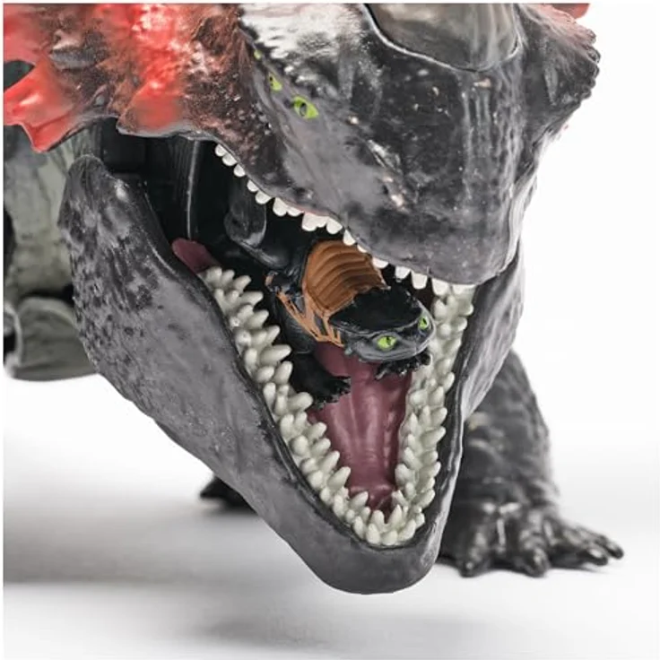 Dreamworks Dragons How to Train your Dragon, Actionfiguren-Set mit Roter Tod-Drachenfigur und Ohnezahn Mini-Drachenfigur, rot, Spielzeug für Kinder ab 4 Jahren – Bild 5