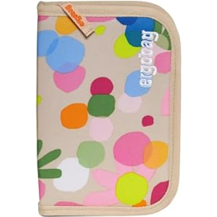 ergobag Federmäppchen Set 22-teilig, Lyra Buntstifte, Stundenplan-Fach, Kleingeld Fach, Lineal Flower PowBär - Beige – Bild 1