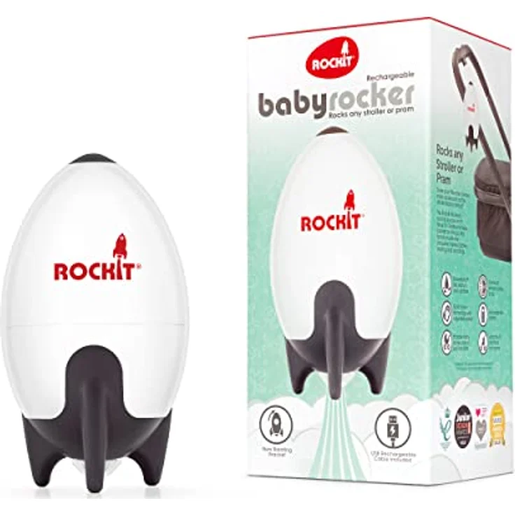 Rockit - Kinderwagenschaukler (wiederaufladbar) mit Halterung - passt auf jeden Kinderwagen – Bild 2