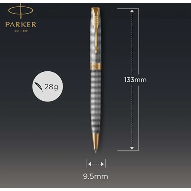 Parker Pen Sonnet, eleganter Schreibstift im klassischen Design, schwarz – Bild 3