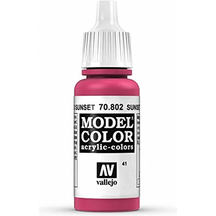 Vallejo Model Color Acrylfarbe, 17 ml, matt, sunset red