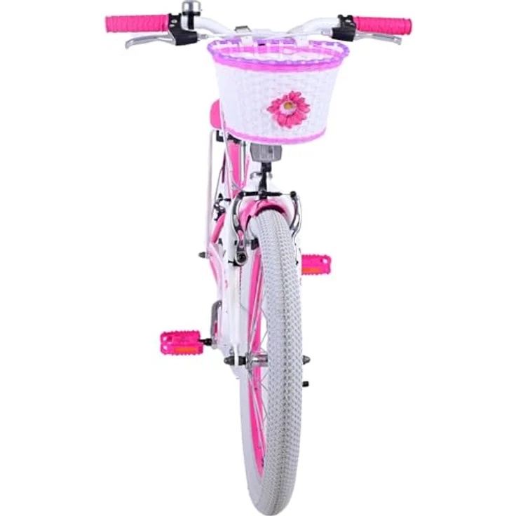 Volare Kinderfahrrad 20 ZOLL Kinder Mädchen Fahrrad Kinderfahrrad Rad LOVELY Rosa 22121, 1 Gang, Korb, Seitenständer, Gepäckträger – Bild 2