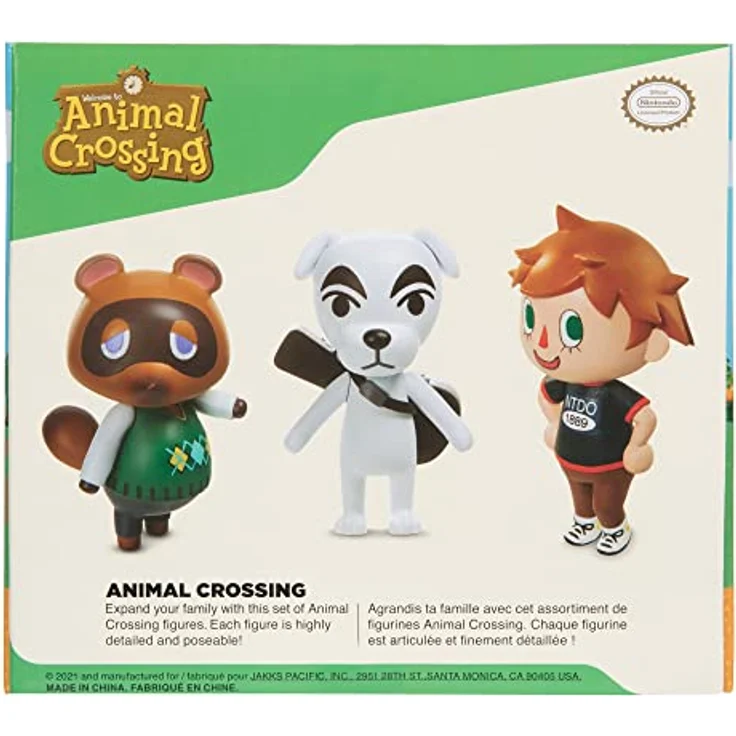 Jakks Pacific Animal Crossing 3er Pack, 6 cm Figuren Set mit Tom Nook, K.K. und Dorfbewohner, bewegliche Sammelfiguren für Kinder ab 3 Jahren – Bild 3