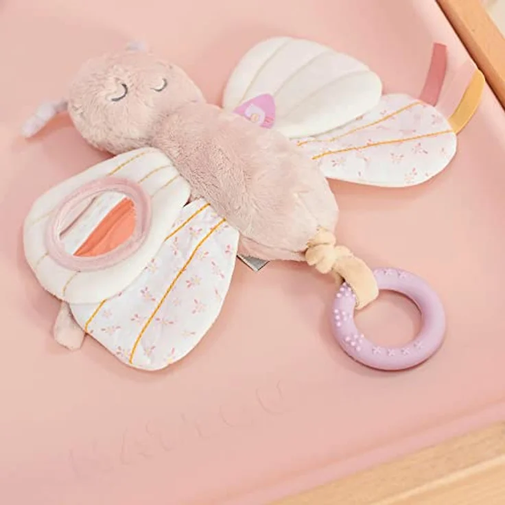 Nattou Aktiv-Spielzeug Schmetterling, Aus Polyester, Mit verschiedenen Aktivitäten, Ca. 30 cm, Alice und Pomme, Altrosa – Bild 2