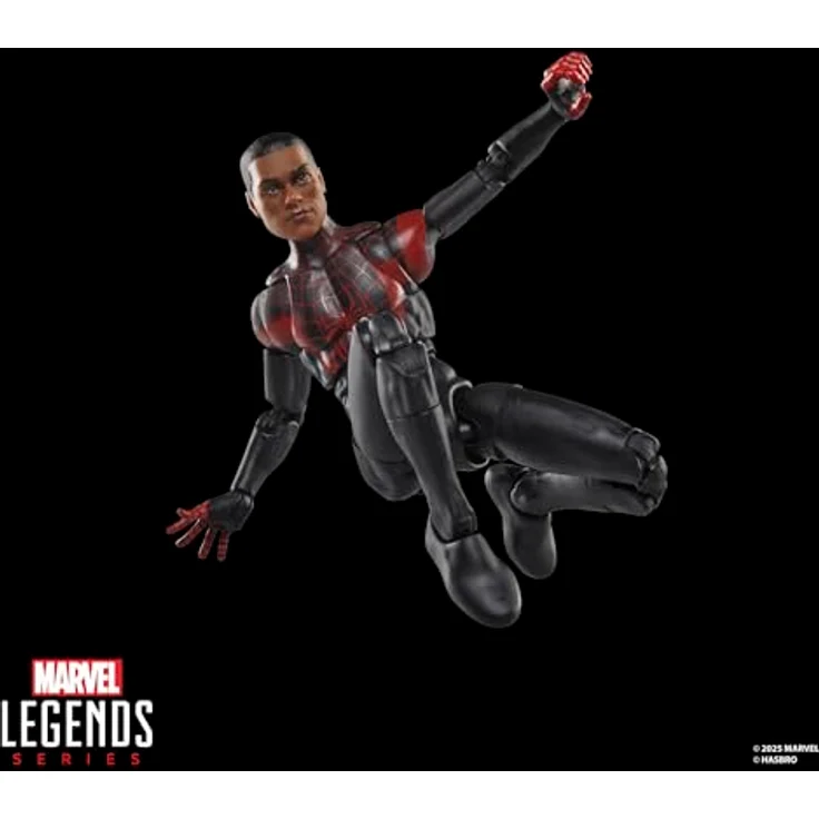 Marvel Legends Series Ultimate Miles Morales Spider-Man Action-Figur, 15 cm, schwarz, mit 5 Accessoires und über 20 Bewegungspunkten – Bild 5