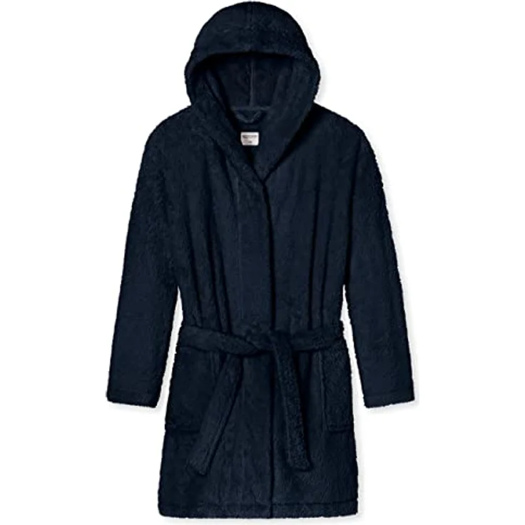 Schiesser Bademantel Teddy Fleece, Synthetik, Comfort Fit - mit 90 cm Länge, Damen, grau – Bild 3