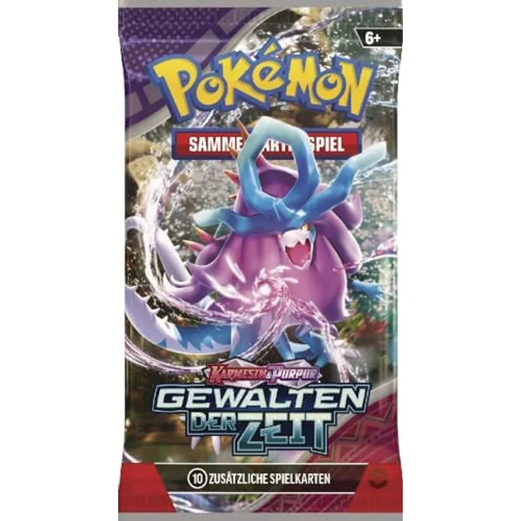 AMIGO Spiel + Freizeit GmbH Pokémon (Sammelkartenspiel), PKM KP05 Booster - Karmesin & Purpur – Gewalten der Zeit, 10 zufällig sortierte Karten, inklusive Code-Karte für Online-Boosterpack (Farbe: bunt) – Bild 8
