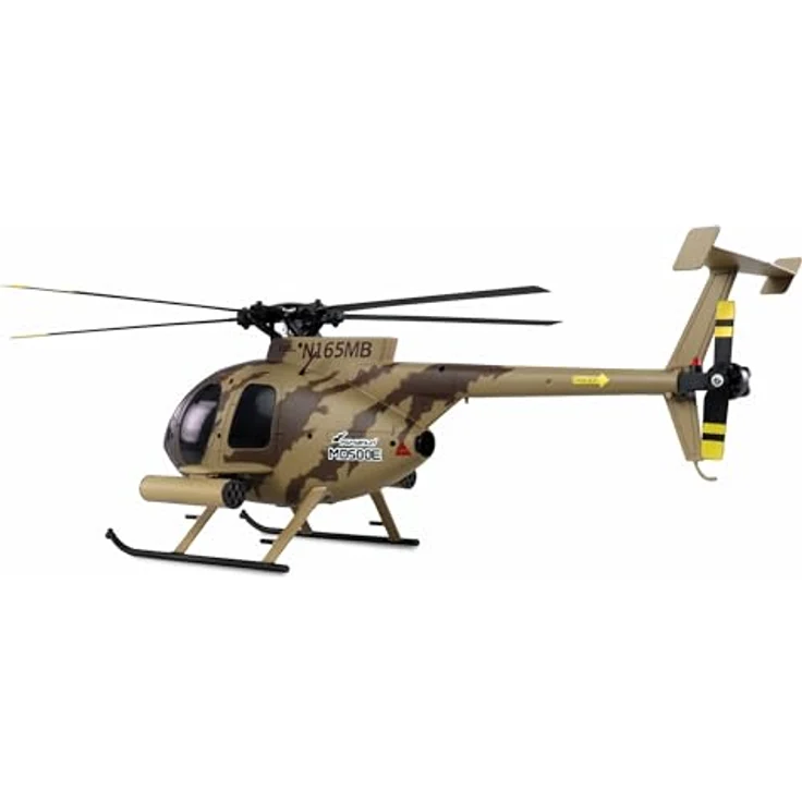 Amewi 25336 AFX MD500E Militär brushless 4-Kanal 325mm Helikopter 6G RTF braun, Scale 5-Blatt Rotorkopf, Brushless Haupt- und Heckmotor, Auto-Start und Auto-Landing – Bild 4