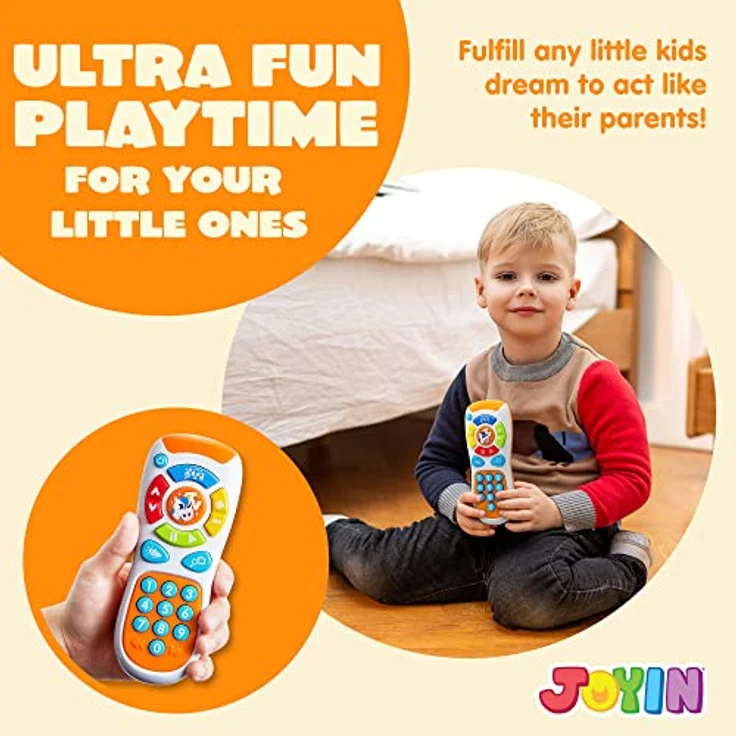 JOYIN Smartphone Spielzeug für Baby, Lernspielzeug mit Musik und Licht, Fernbedienung Babyphone für Kinder ab 6 Monaten, robust und kindersicher – Bild 2