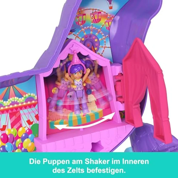 Mattel Polly Pocket Party Kätzchen Pinata, Spielset mit 2 Mikropuppen und 23 Zubehörteilen, bunte Überraschungen für Kinder ab 4 Jahren – Bild 4
