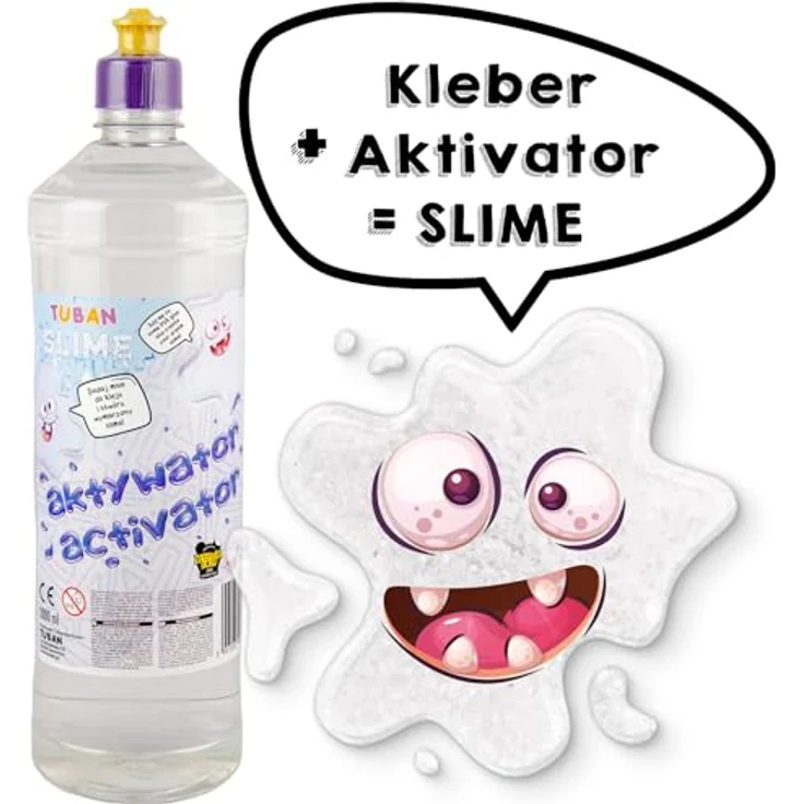 TUBAN Aktivator für Slime – Slime Magic, Lösung für PVA-Kleber, 1000 ml, sicher für Kinder, schadstofffrei, hergestellt in der EU – Bild 3