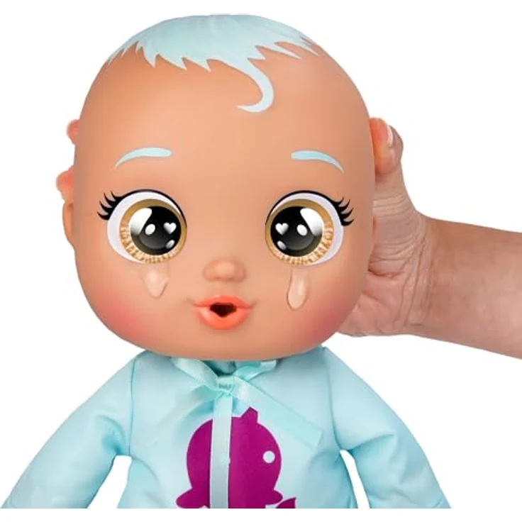 Nerf Cry Babies Dana, Neugeborene Puppe für das Bad mit realistischen Geräuschen und echter Tränenfunktion, inklusive personalisiertem Handtuch – Bild 4