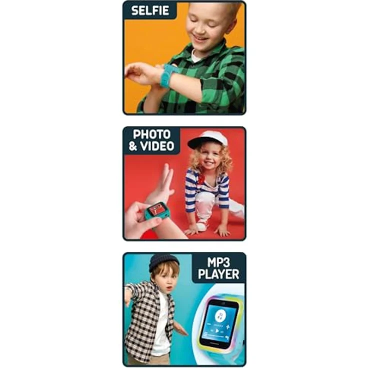 Lisciani - HI TECH PÄDAGOGISCHE MIO-UHR - Intelligente SmartWatch für Kinder ab 5 Jahren - Mit Dual-Kamera - 10 Geschicklichkeitsspiele - Exklusive My Pet App - Blau – Bild 4