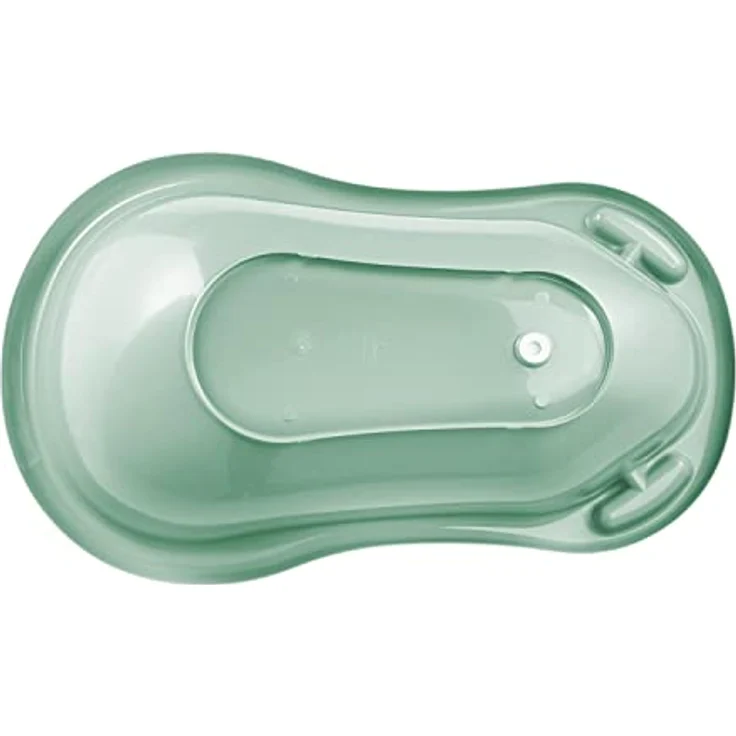 keeeper Funny Farm Ergonomische Babywanne mit Stöpsel, Ab 0 bis ca. 12 Monate, 84 cm, Maria, Nordic Green – Bild 3