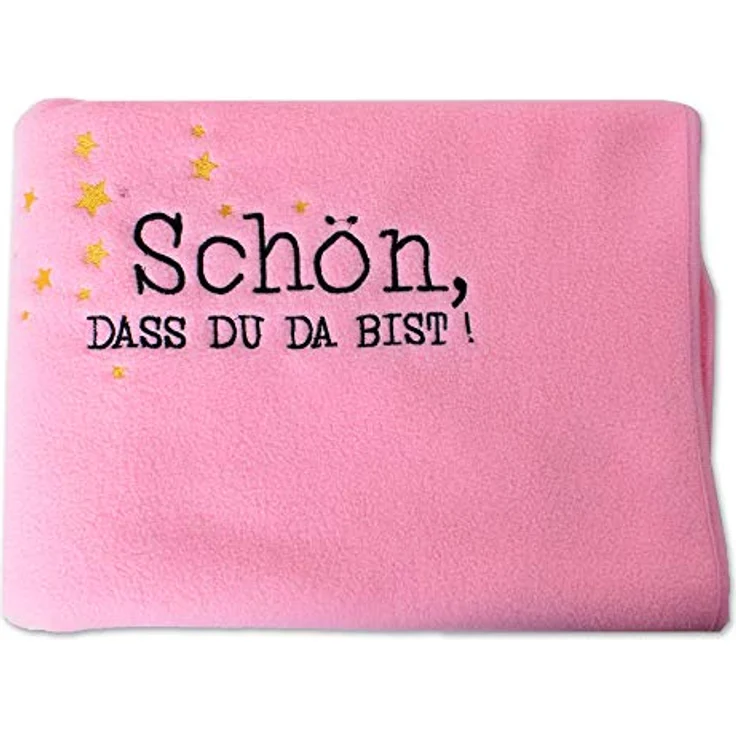 TE-Trend Storch Kuscheltier 38cm rosa mit flauschiger Decke, für Babys und werdende Eltern - Preisvergleich – Bild 2