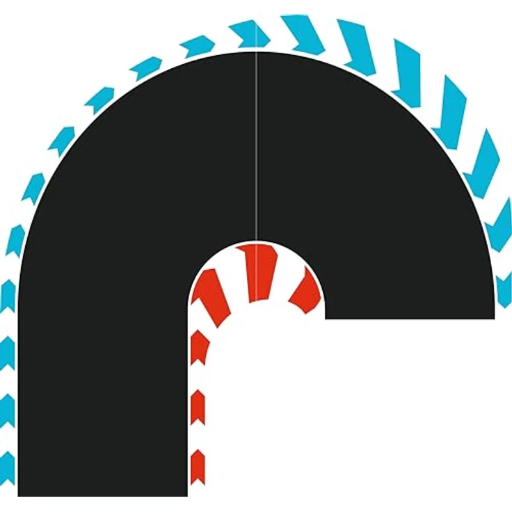 Carrera Hybrid, Track Pack Hairpin Curves, Erweiterungsset mit 2 Stück, 180° Haarnadelkurven, 1 rechts und 1 links, ideal für kreatives Track-Design – Bild 2