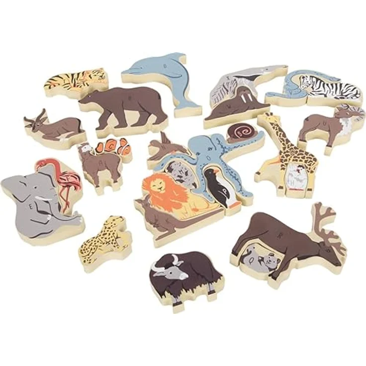 small foot Buchstabenpuzzle Tiere aus Holz, Holzpuzzle zum Alphabet Lernen, Lernspielzeug für Kinder ab 3 Jahren, 12465, Bunt – Bild 5