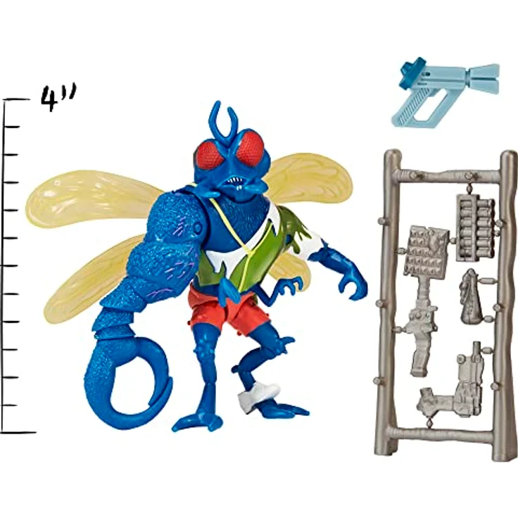TEENAGE MUTANT NINJA Teenage Mutant Ninja Turtles Superfly Basic Figure, 4-Zoll Sammelfigur mit 10 Artikulationspunkten und Zubehör – Bild 3