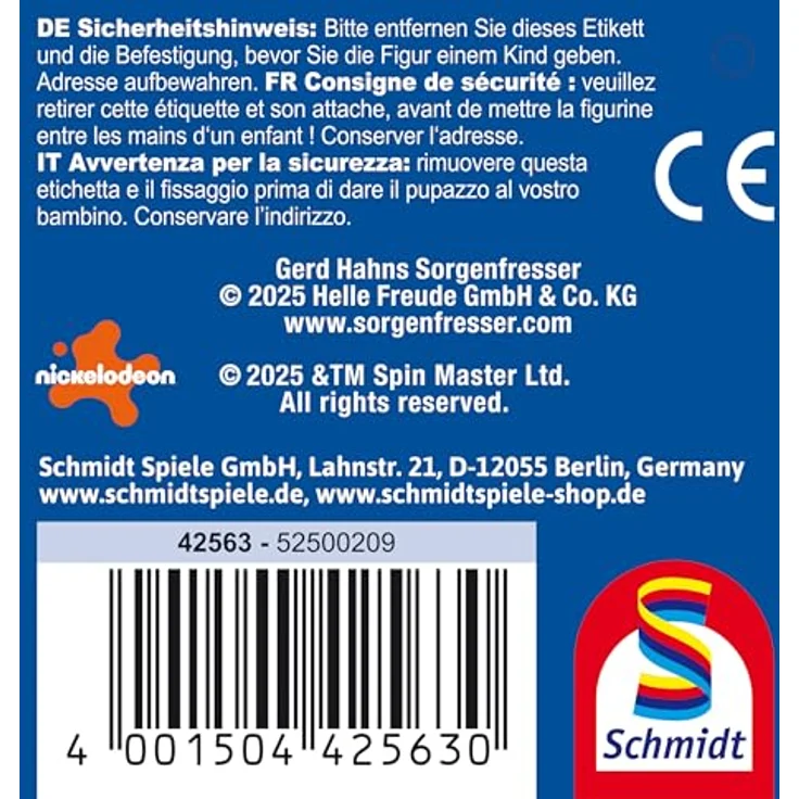 Schmidt Spiele Sorgenfresser Paw Patrol Chase, 28 cm Plüschfigur aus hochwertigem Material, handwaschbar, für Kinder ab 0 Jahren – Bild 2
