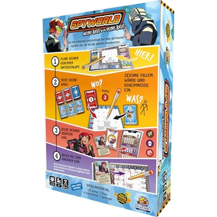 HeidelBÄR Games Spyworld, Strategisches Brettspiel für Spione, Roll & Write für 2-99 Spieler ab 8 Jahren, Deutsch – Bild 2