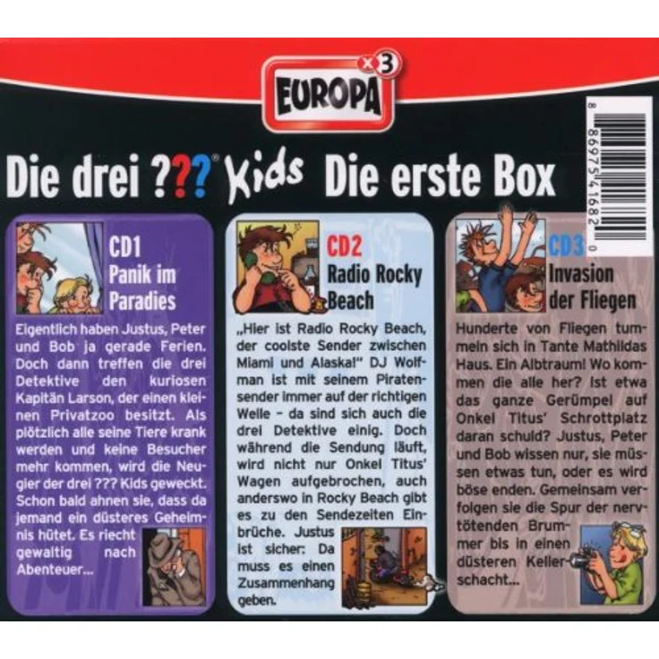United Soft Media Hörspiel Die drei ??? Kids. 3er-Box Folgen 1-3 (drei Fragezeichen) 3 CDs, Kinder- und Jugendhörspiel mit spannenden Detektivabenteuern – Bild 2