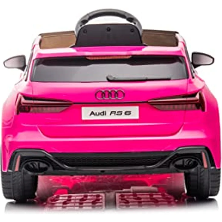 FINOOS Kinder Elektroauto A.U.D.I RS6 12V - Kinderauto mit 2,4 Ghz Rc Fernbedienung, Rosa – Bild 5