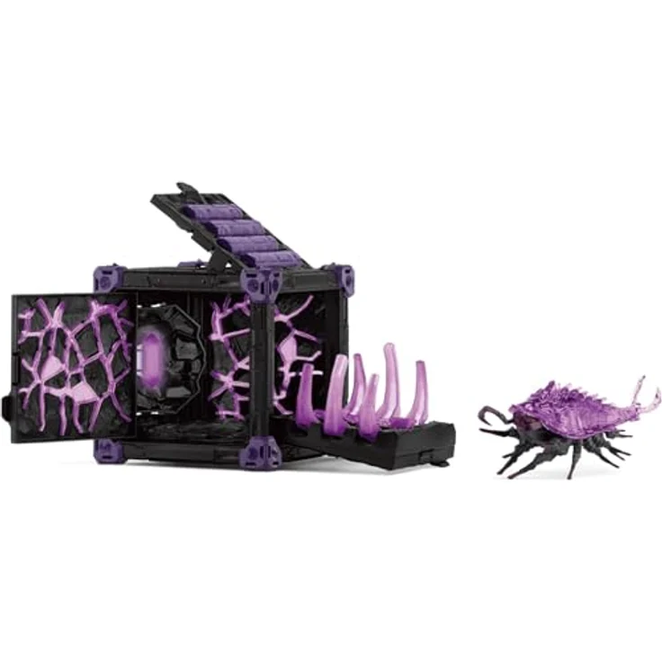 Schleich BattleCave Schattenassel, Eldrador Creatures Spielset mit Greifarm, ca. 15 cm – Bild 3
