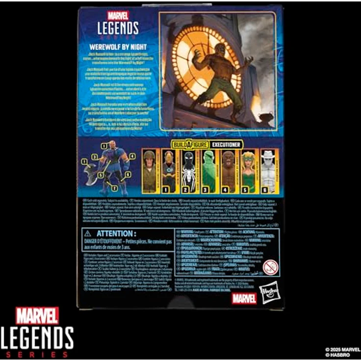 Marvel Press Marvel Legends Series Werewolf by Night Action-Figur, 15 cm, mit 2 Build-A-Figure Elementen und über 20 Bewegungspunkten – Bild 4
