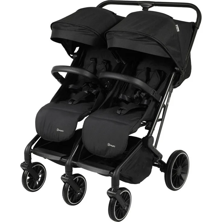 BabyGo Zwillingsbuggy Zwillingskinderwagen GOTwice, mit drei schwenkbaren Vorderrädern