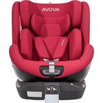 Avova Swan-Fix i-Size Reboarder-Kindersitz, ab Geburt bis 7 Jahre (40 cm - 125 cm), inkl. Isofix-Basis, 360°-Drehfunktion, Maple Red