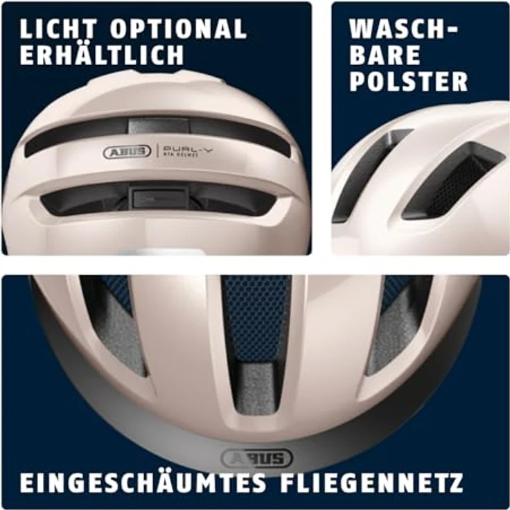 ABUS Fahrradhelm Purl-Y – NTA-Schutzhelm für E-Bike und S-Pedelec – Beige, Größe S – Bild 4