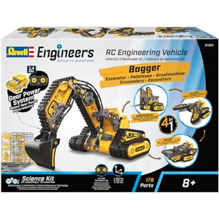 Revell RC Engineering Vehicle 4in1, Ferngesteuertes Technikwunder mit 172 Teilen, ab 10 Jahren – Bild 2