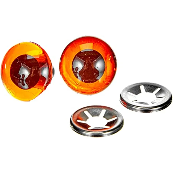 Sicherheitsaugen braun 2 Stück 16 mm