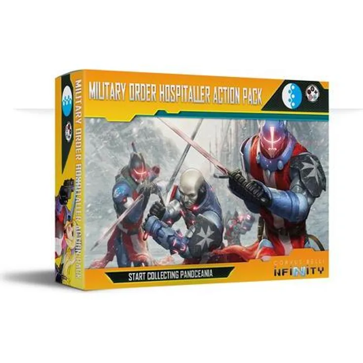 Infinity Military Order Hospitaller Action Pack Box, Sammelfiguren Set für PanOceania-Fans