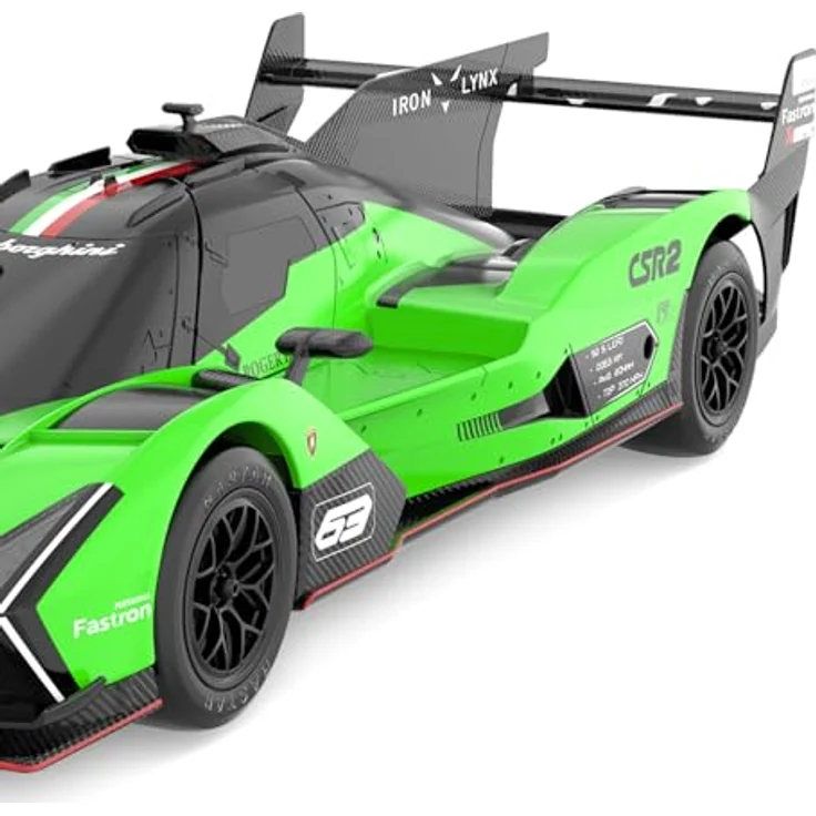 Jamara Germany Lamborghini SC63 LMDH 1:24 grün 2,4GHz, Offiziell lizensiertes Deluxe Car Modell, Roboterlackierung, bis zu 9 Km/h Geschwindigkeit – Bild 6