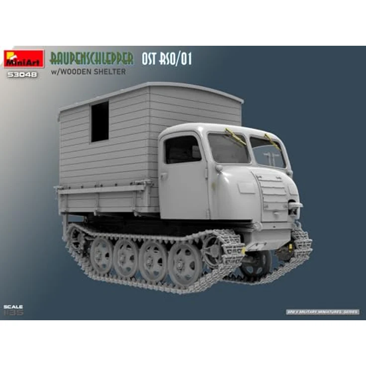 MiniArt 53048 RSO/01, Modellfahrzeug 1:35 mit Holzfahrerhaus und geätzten Messingteilen – Bild 5