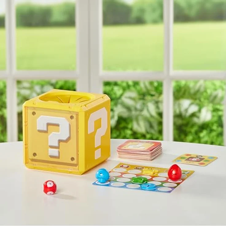 EPOCH Games 7556 Super Mario Question Block Game, Brettspiel für 2-6 Spieler, inkl. Quiz und BINGO, für Kinder ab 4 Jahren – Bild 2