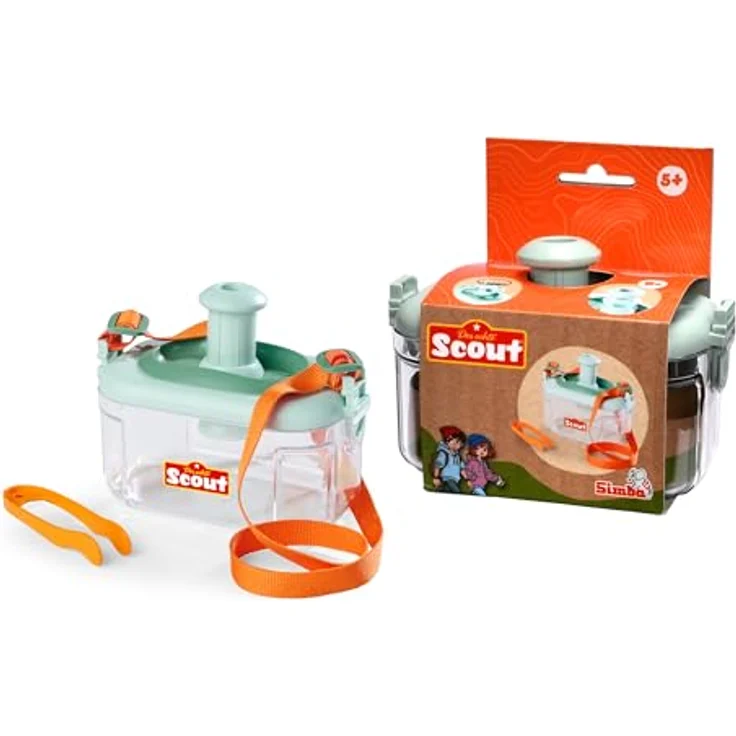 Simba Scout Lupenbecher – Klappbarer Insektenbeobachter mit ausziehbarem & drehbarem Okular, Tragegurt & Pinzette, Entdeckerspielzeug für Kinder, 15 cm, ab 3 Jahren – Bild 1