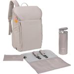 LÄSSIG Slender Up Backpack Wickelrucksack, Kinderwagenbefestigung, taupe