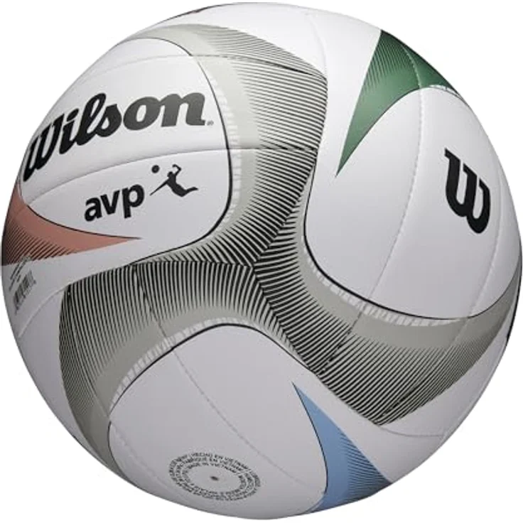 Wilson AVP PXL Volleyball, Thermoplastisches Polyurethan, Innen- und Außenbereich, Weiß/Blau/Grün – Bild 5