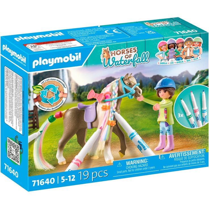 Playmobil® Konstruktions-Spielset Kreativset mit Pferd und Stiften (71640), Horses of Waterfall, (19 St), Made in Europe - Preisvergleich